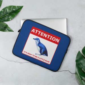 Little Blue Penguin Attention Laptop Sleeve