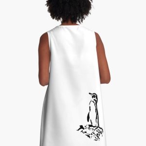 Galapagos Penguin White Dress