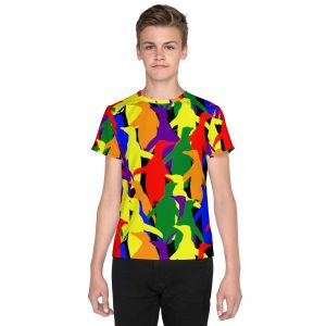 Pride Penguins All Out youth crew t-shirt
