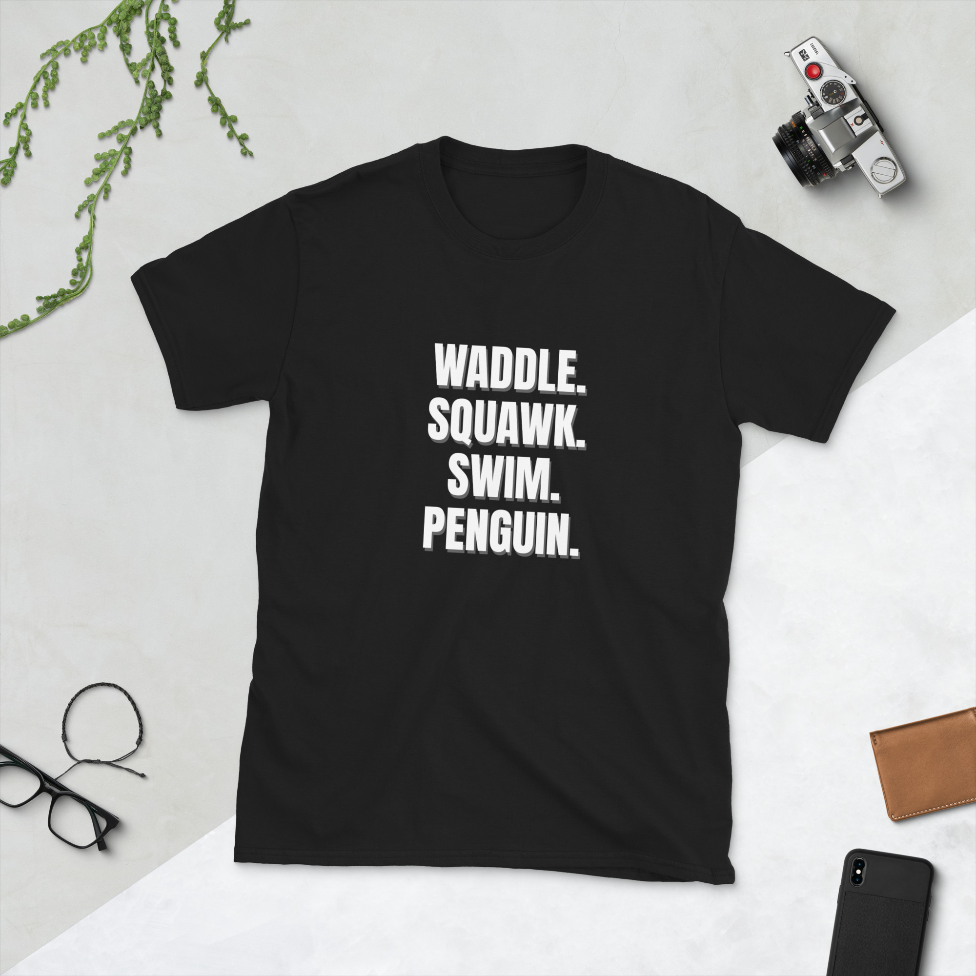 Waddle Squawk Swim Penguin Unisex T-Shirt