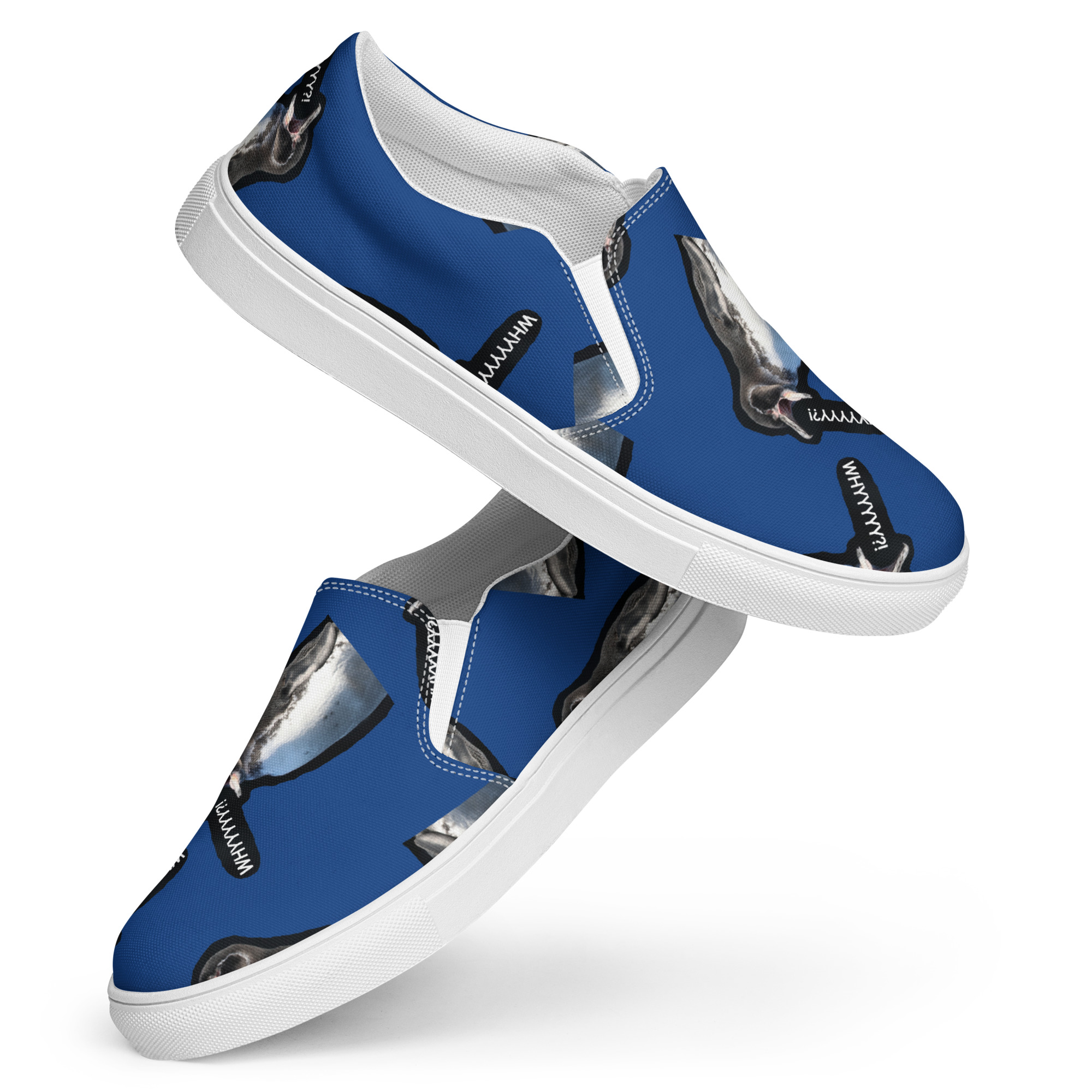 GP questions life blue Women’s slip-on canvas shoes