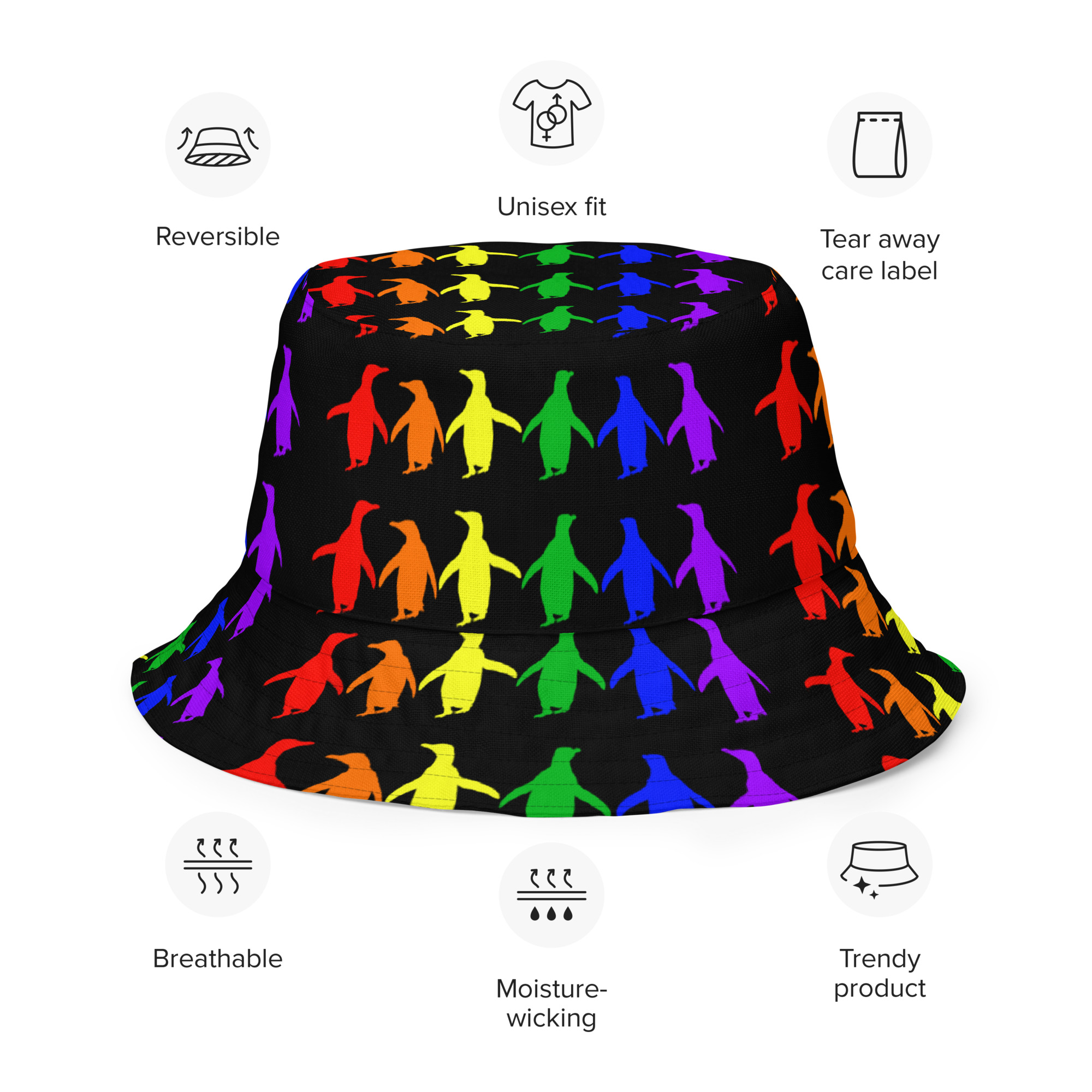 Pride Hoiho Penguin Reversible bucket hat