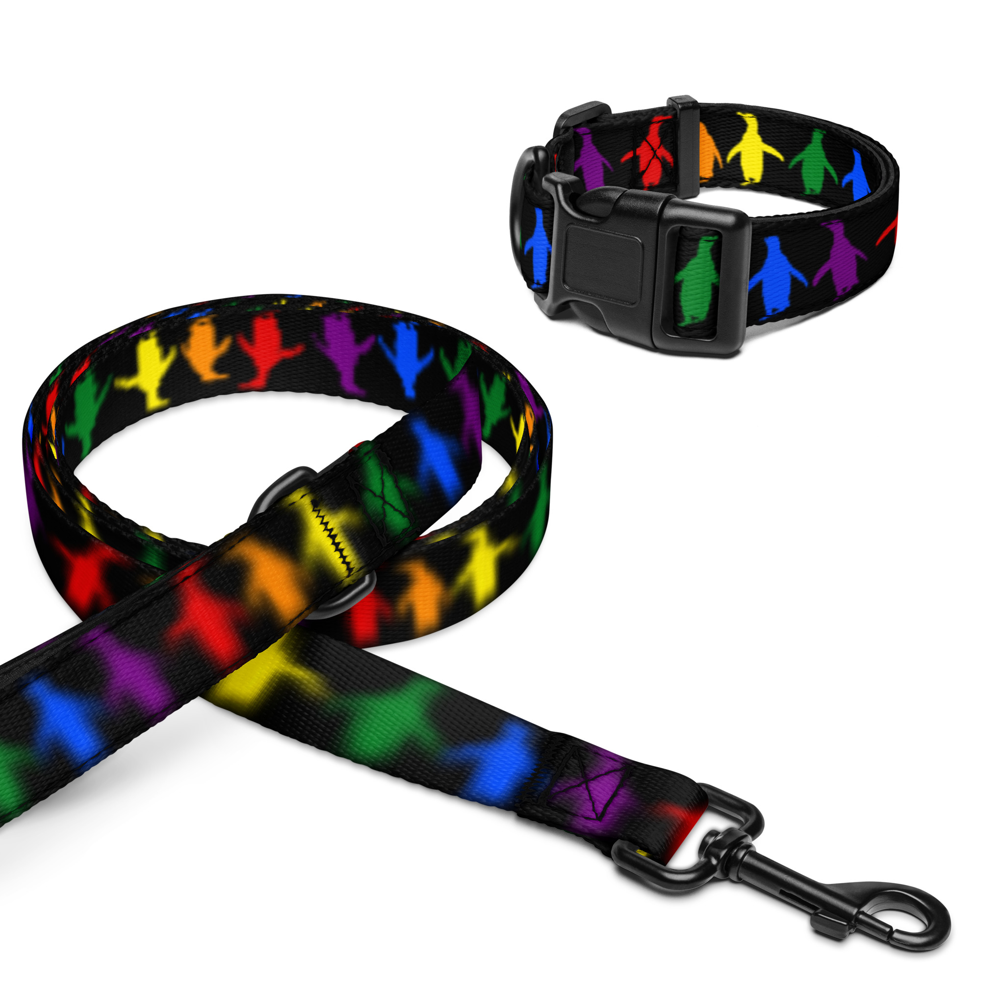 Pride Marching Penguins Pet collar & leash